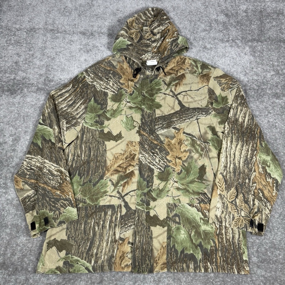 VTG Realtree Hooded Jacket Men's Medium 38-40 Full Zip Long Sleeve Lightweight
